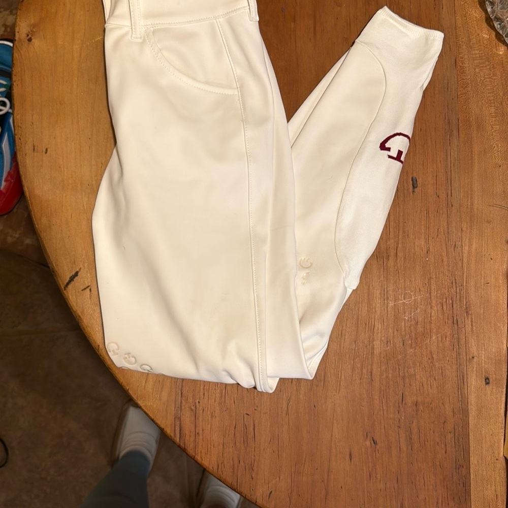 Cavalleria Toscana Women’s Jumping White Breeches with Knee Grip